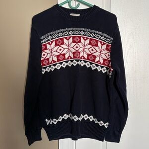 Dockers Men’s 100% Cotton Fair Isle Winter Holiday Crewneck Sweater. Size Large.